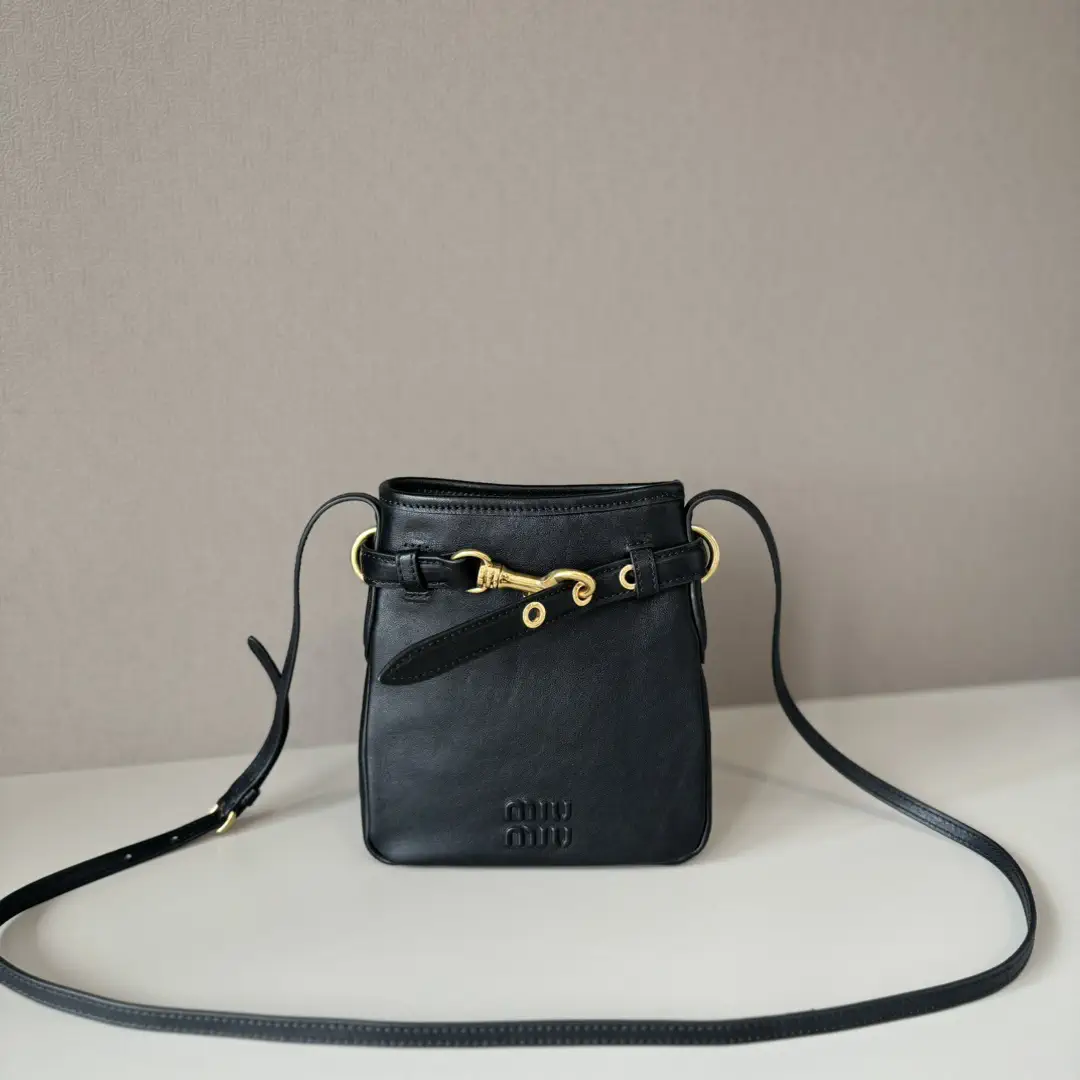 Miu Miu Mini Leather Bucket Bag image 1