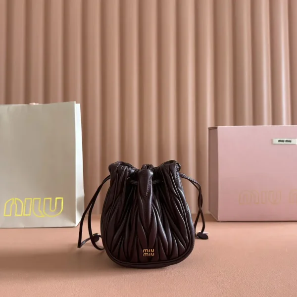 Miu Miu Matelassé Mini Drawstring Bucket Bag image 1