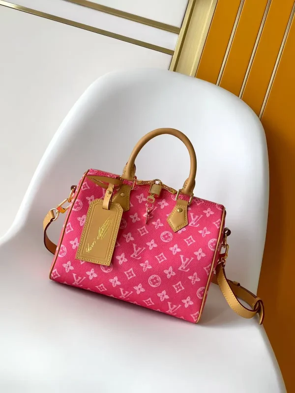 Louis Vuitton Pink Monogram Speedy Bandoulière 25 Top Handle Bag image 1