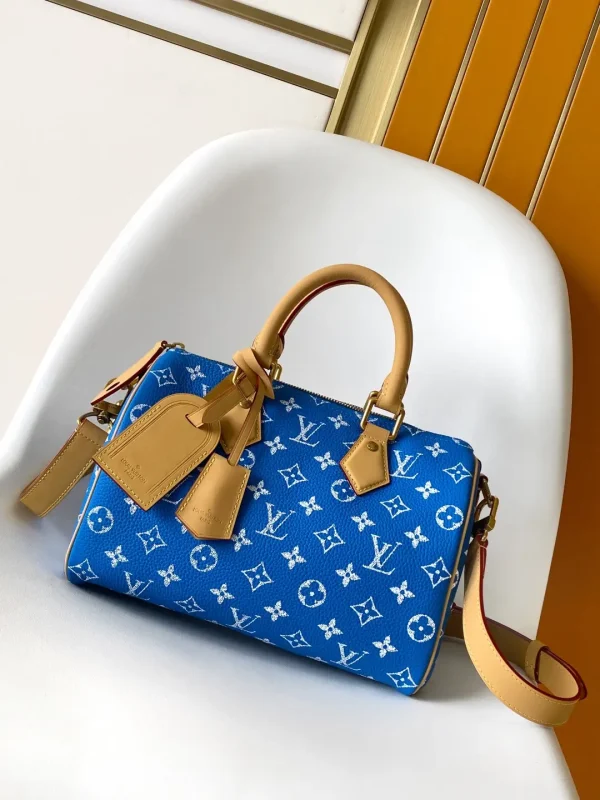 Louis Vuitton Blue Monogram Bandouliere 25 Top Handle Bag image 1