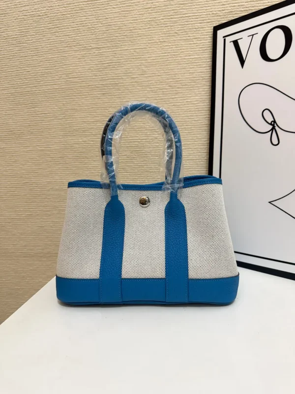 Hermès Canvas and Leather Trim Mini Garden Party Tote Bag image 1