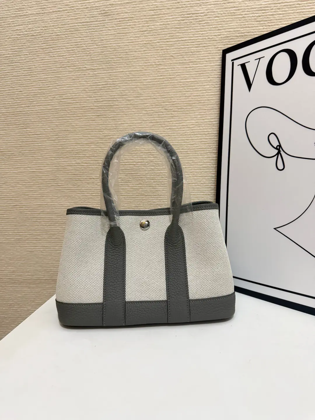 Hermès Canvas and Leather Mini Garden Party Tote Bag image 1
