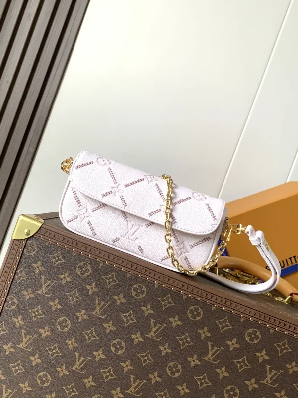 Louis Vuitton Light Pink Embroidered Monogram Wallet On Chain Ivy Bag image 1