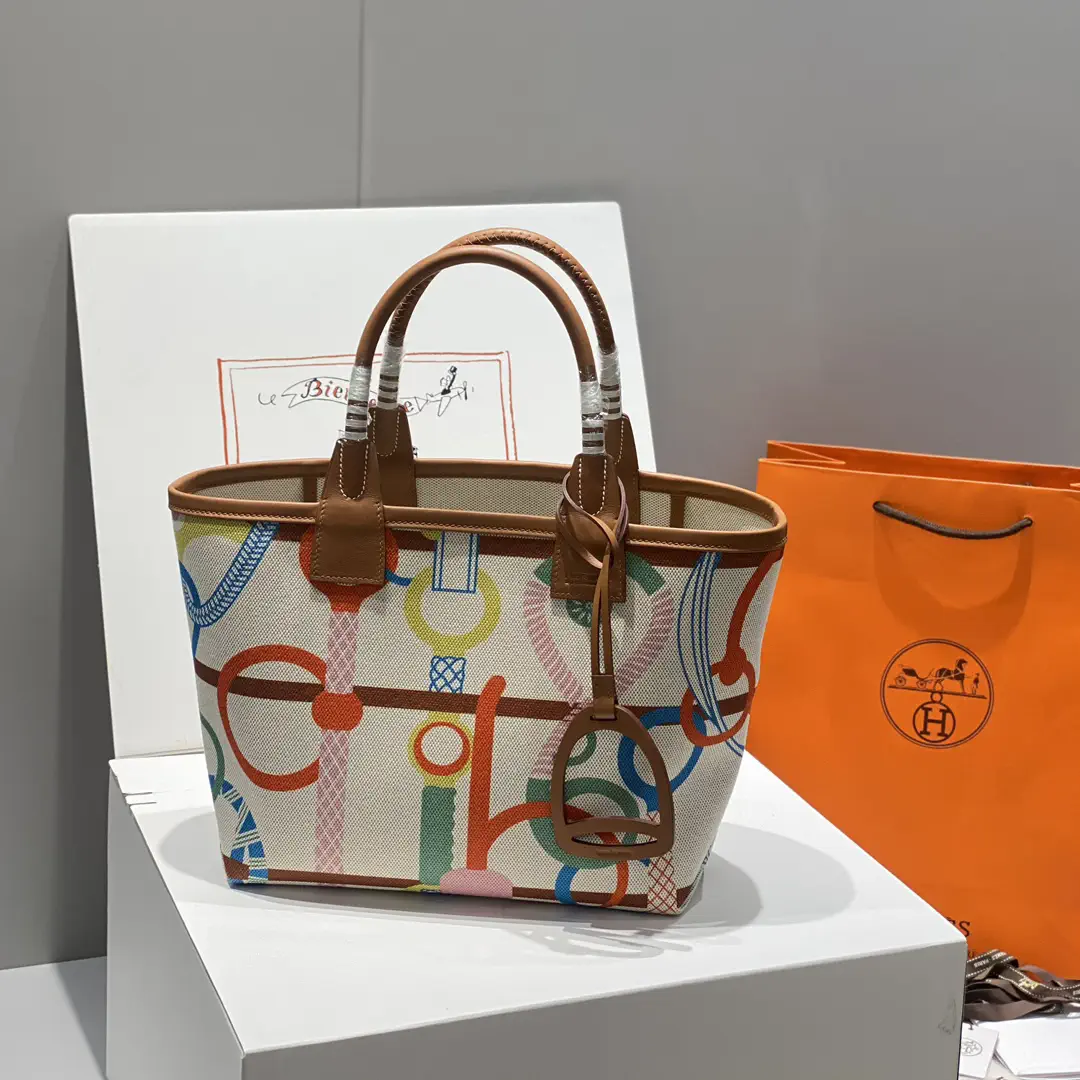 Hermès Printed Canvas Tote Bag image 1