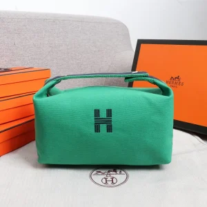 Hermès Canvas Toiletry Bag with Embroidered H Logo image 1