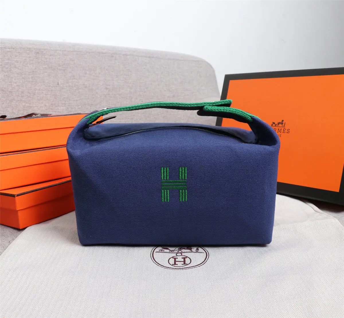 Hermès Canvas Toiletry Bag image 1