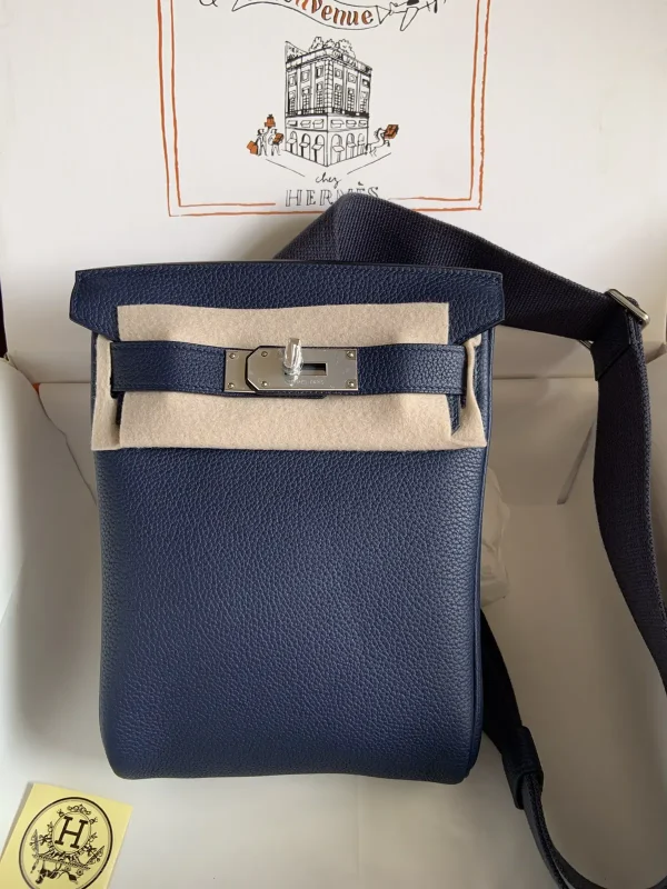 Hermès Navy Blue Adjustable Strap Crossbody Bag image 1