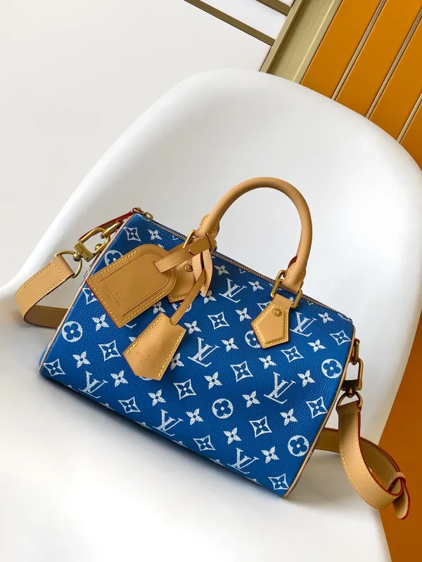 Louis Vuitton Blue Monogram Bandouliere 25 Top Handle Bag image 1