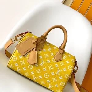 Louis Vuitton Yellow Monogram Bandouliere 25 Top Handle Bag image 1