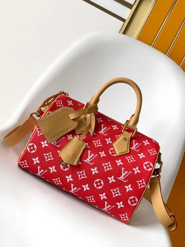 Louis Vuitton Red Monogram Bandouliere 25 Top Handle Bag image 1