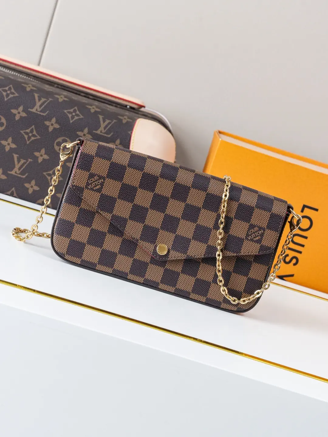 Louis Vuitton Damier Ebene Pochette Félicie Chain Bag image 1