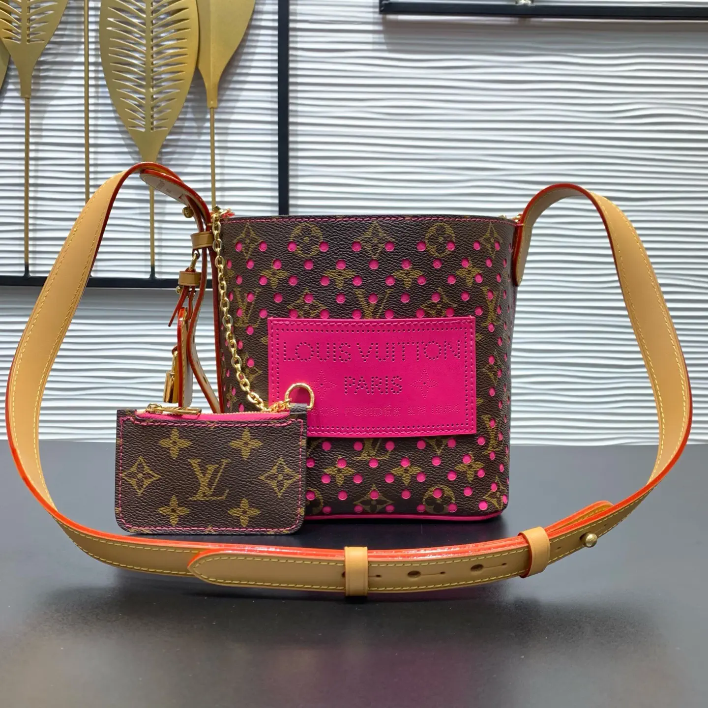 Louis Vuitton Monogram Perforated Bucket Bag with Detachable Pouch image 1