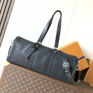 Louis Vuitton Black Leather Needle Duffle Bag image 1