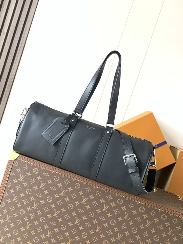 Louis Vuitton Black Leather Needle Duffle Bag image 1