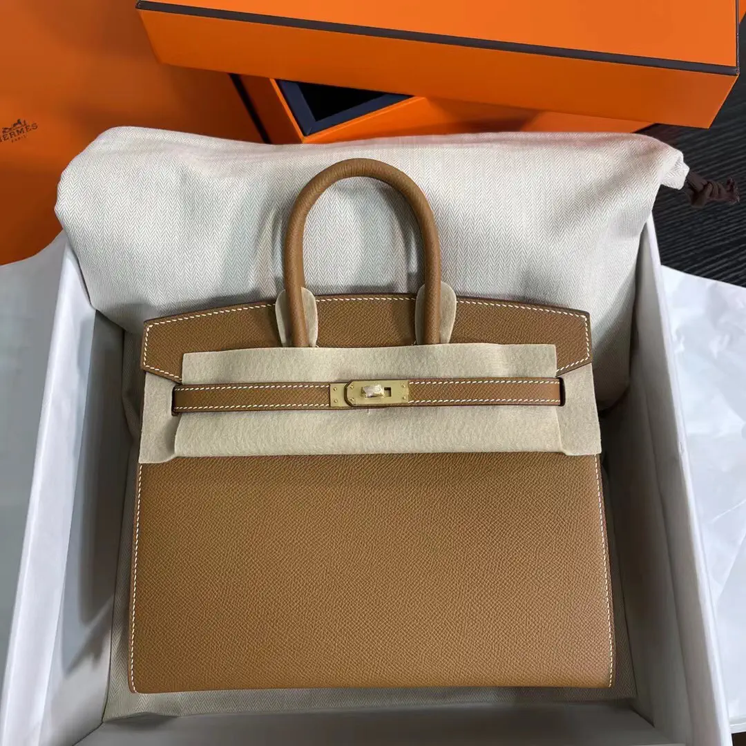 Hermès Gold Epsom Leather Birkin Sellier Top Handle Bag image 1