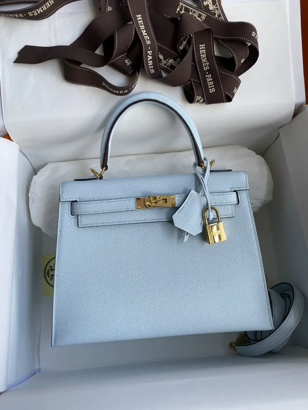 Hermès Light Blue Epsom Leather Top Handle Bag image 1