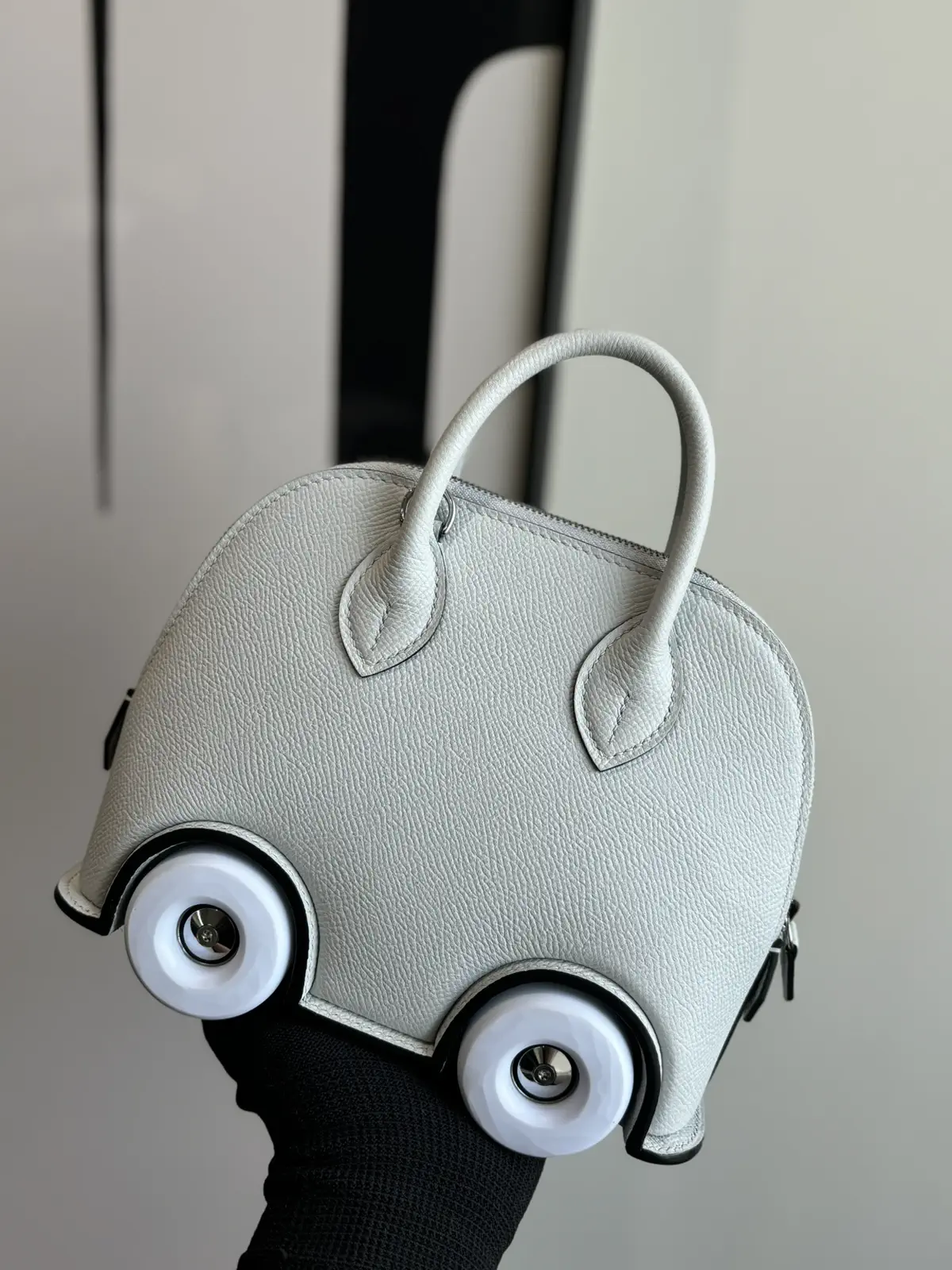 Hermès Light Gray Bolide On Wheels Top Handle Bag image 1