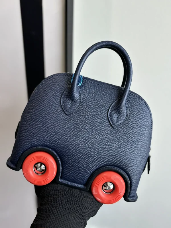 Hermès Navy Blue Bolide on Wheels Top Handle Bag image 1