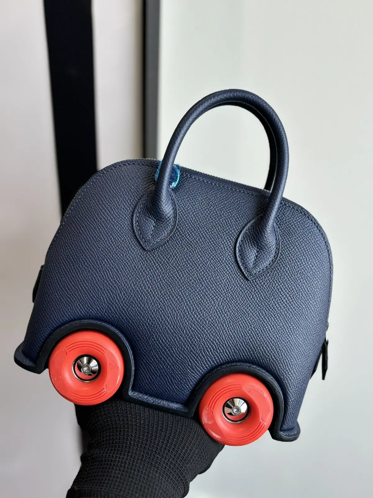 Hermès Navy Blue Bolide on Wheels Top Handle Bag image 1