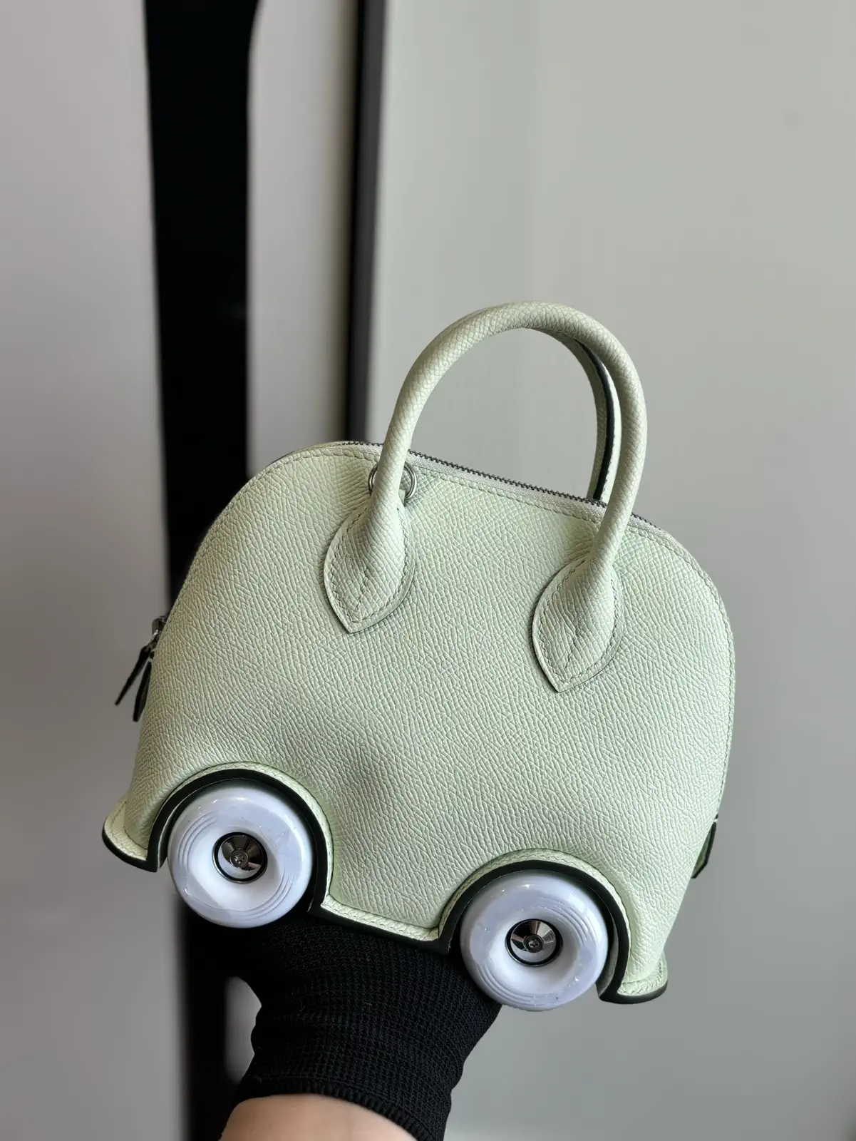 Hermès Light Mint Green Bolide On Wheels Top Handle Bag image 1