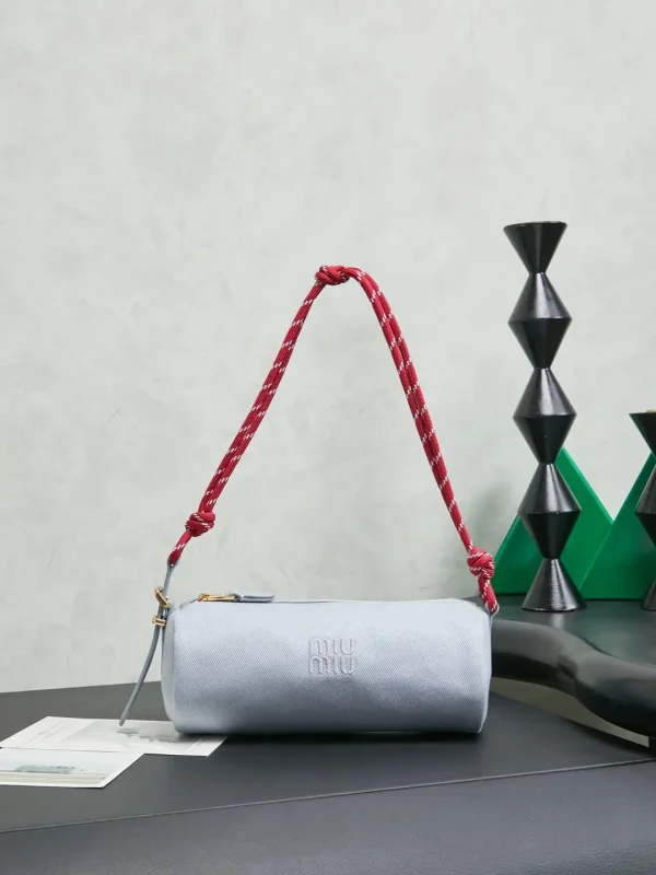 Miu Miu Embroidered Logo Cylinder Shoulder Bag image 1