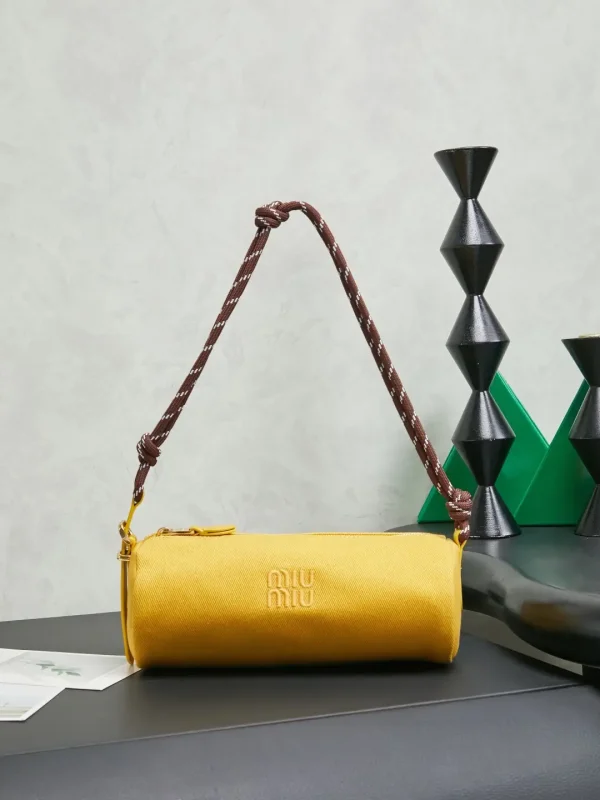 Miu Miu Embroidered Logo Cylinder Crossbody Bag image 1