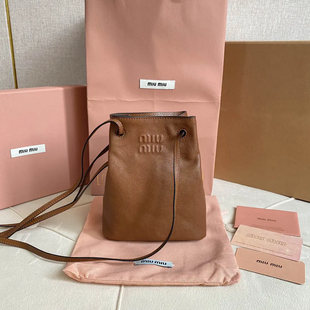 Miu Miu Mini Leather Bucket Bag image 1