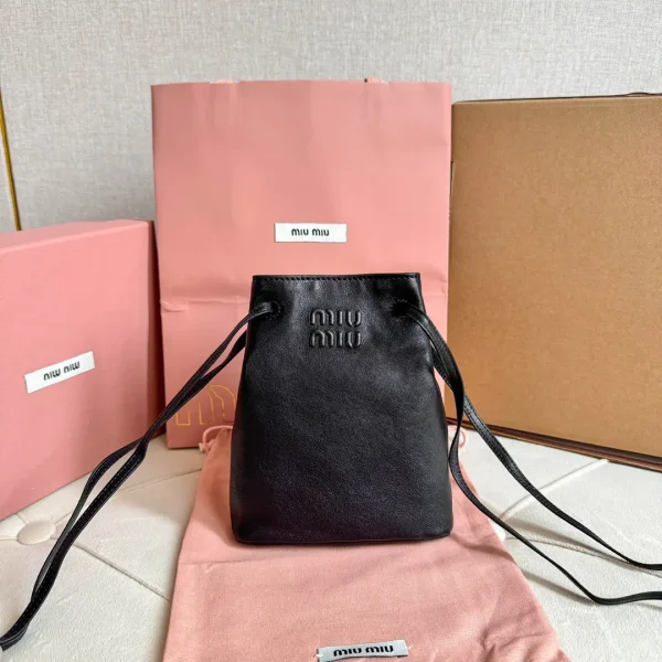 Miu Miu Mini Leather Bucket Bag image 1