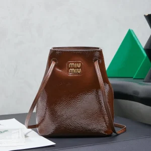 Miu Miu Mini Patent Leather Bucket Bag image 1