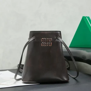 Miu Miu Mini Leather Bucket Bag image 1