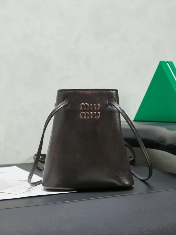 Miu Miu Mini Leather Bucket Bag image 1