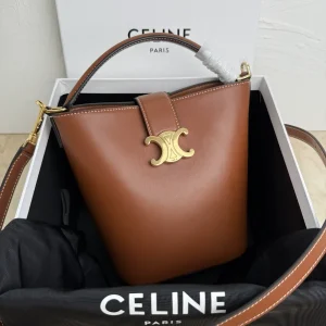 CELINE Louise Small Smooth Leather Bucket Bag image 1