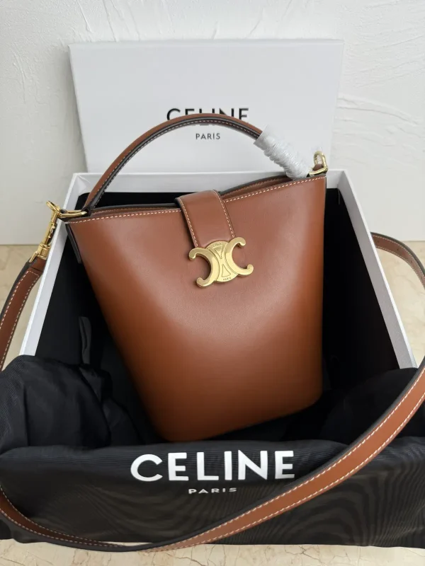 CELINE Louise Small Smooth Leather Bucket Bag image 1