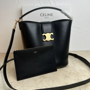 CELINE Louise Medium Smooth Leather Bucket Bag image 1