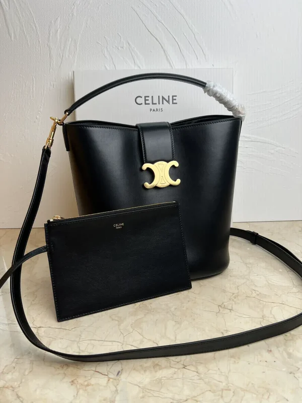 CELINE Louise Medium Smooth Leather Bucket Bag image 1