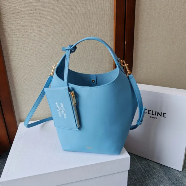 CELINE Light Blue Teen Hobo Bucket Bag image 1