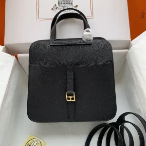 Hermès Black Halzan Top Handle Bag image 1