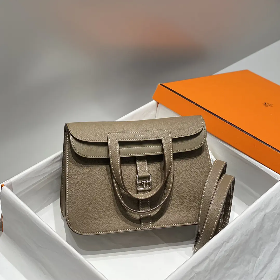 Hermès Taupe Top Handle Bag with Shoulder Strap image 1