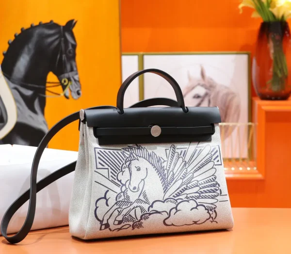 Hermès Herbag 31 Pegasus Printed Top Handle Bag image 1