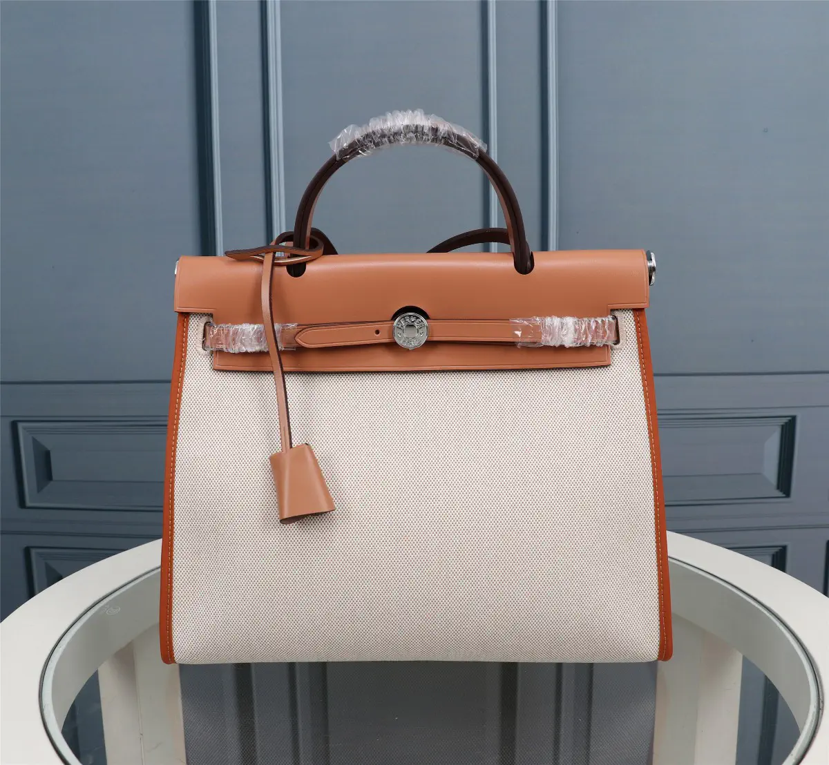 Hermès Herbag Canvas Top Handle Bag image 1