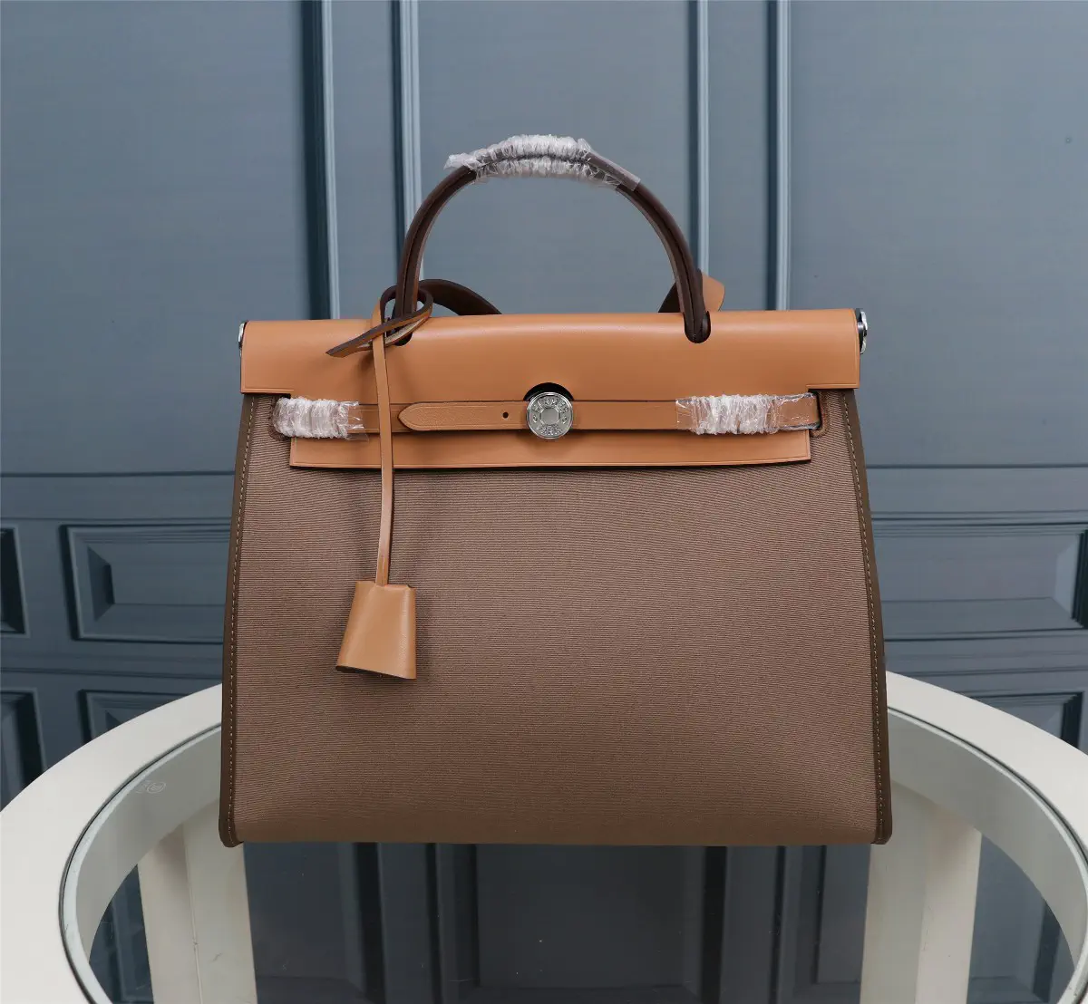 Hermès Herbag Canvas Top Handle Bag image 1