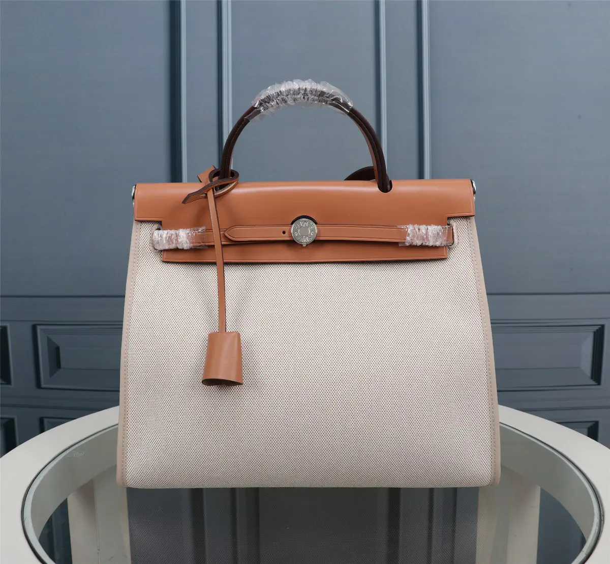 Hermès Herbag Canvas Top Handle Bag image 1