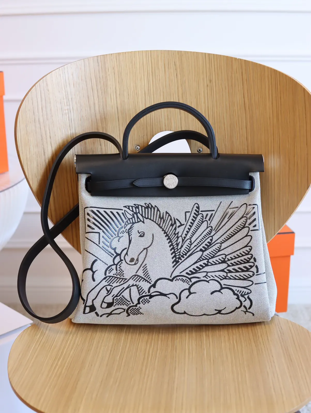 Hermès Herbag 31 Pegasus Print Top Handle Bag image 1