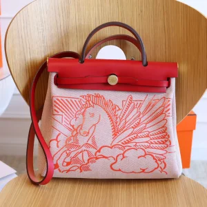 Hermès Herbag 31 Top Handle Bag with Pegasus Print image 1
