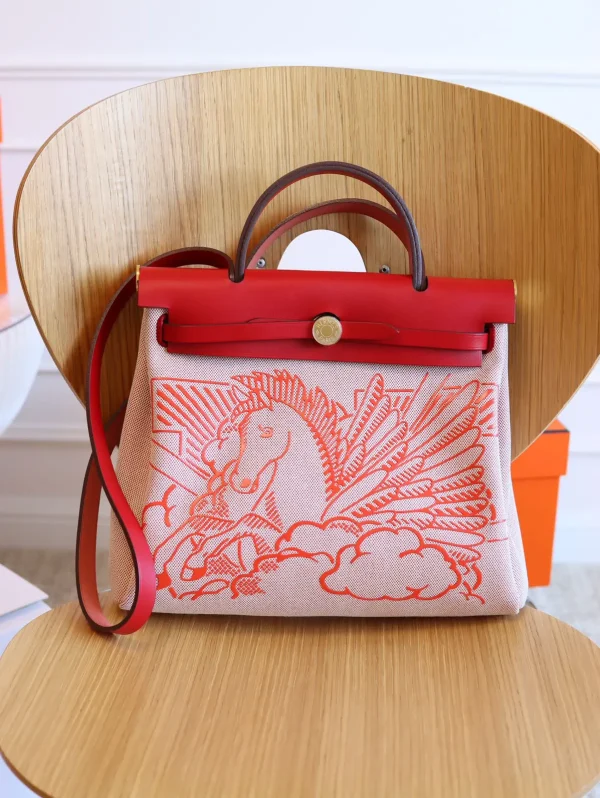 Hermès Herbag 31 Top Handle Bag with Pegasus Print image 1