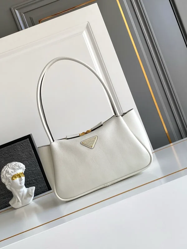 Prada White Leather Shoulder Bag image 1