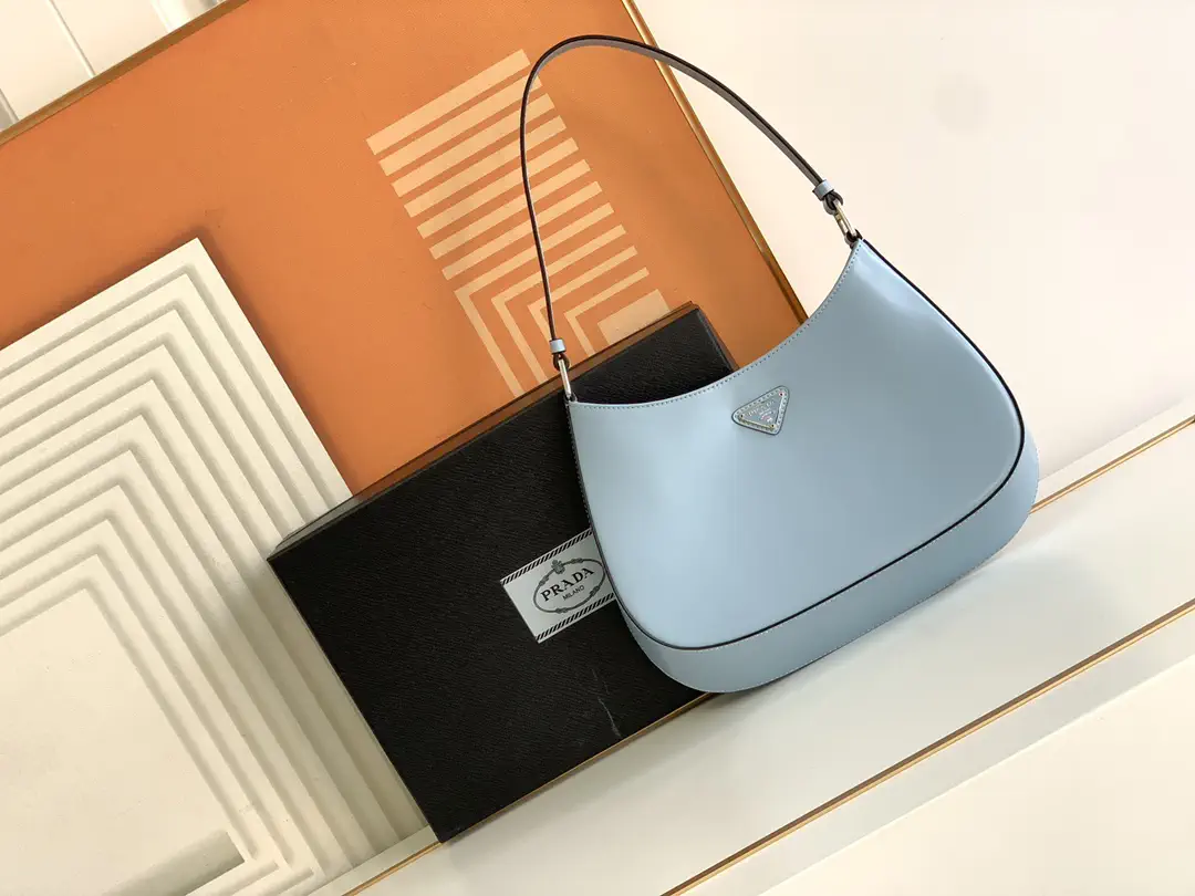 Prada Light Blue Leather Shoulder Bag image 1