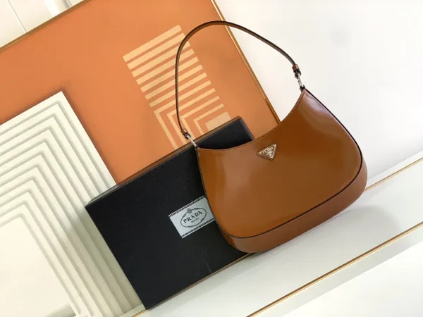 Prada Caramel Leather Hobo Shoulder Bag image 1