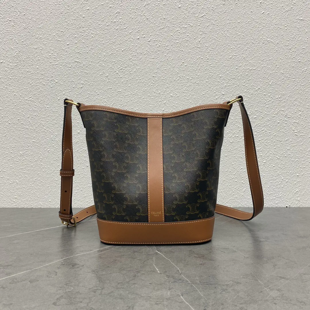 CELINE Triomphe Folco Monogram Bucket Bag image 1