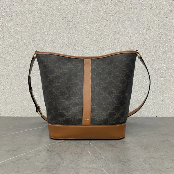 CELINE Triomphe Folco Medium Bucket Bag image 1